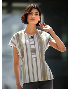 Блуза с короткими рукавами, серый Classic basics