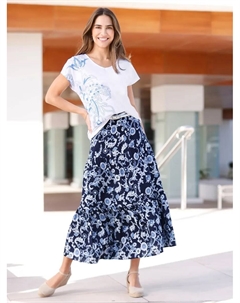 Ярусная юбка, синий Classic basics