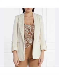 Элегантный жакет свободного кроя с добавлением белья, бежевый Liu jo