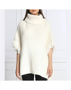 Пончо свободного кроя с добавлением шерсти, бежевый Liu jo