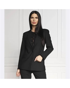 Элегантный жакет приталенного кроя atana с добавлением шерсти, черный Hugo