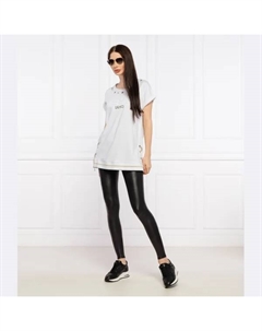 Облегающие леггинсы из искусственной кожи высокая талия, черный Spanx