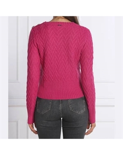 Закрытый свитер стандартного кроя с добавлением шерсти, фуксия Liu jo