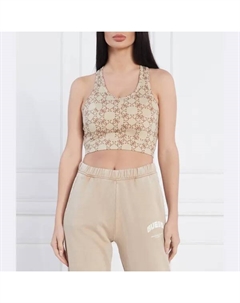 Топ приталенного кроя Caitlin, бежевый Guess