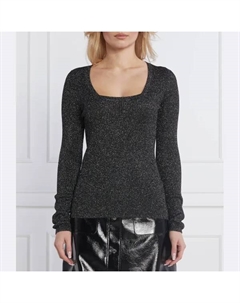 Блузка приталенного кроя Sunessy, черный Hugo