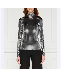 Трикотажная водолазка приталенного кроя, серебряный Patrizia pepe