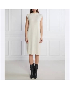 Платье с добавлением кашемира, экрю Liviana conti