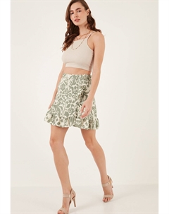 Юбка А-силуэта, оливковая Lela