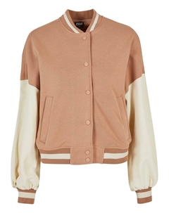 Бомбер 2 Tone College, янтарный бело-песочный Urban classics