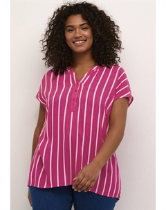 Блузка Kcsida Wing Sl, розовая полоска фуксии Kaffe curve