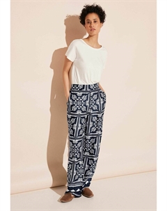 Тканевые брюки Print, синие Street one