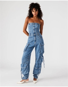 Комбинезон Duo Denim Jumpsuit, синий Steve madden