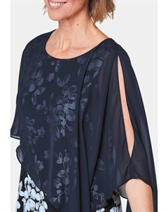 Платье-футляр, темно-синий/белый/с цветочным принтом Goldner