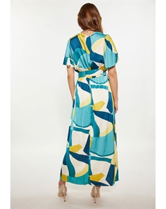 Платье макси, синее разноцветное Faina