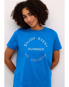 Футболка с принтом Katessa Regular Fit, синий Kaffe