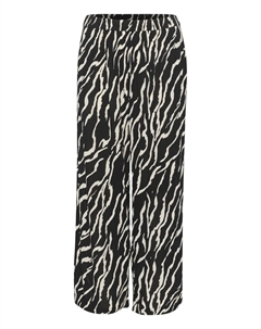 Брюки Dacia Amber Printed, черные с принтом «античная зебра» Kaffe