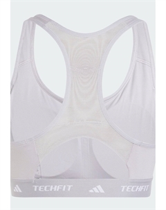 Спортивный бюстгальтер средней поддержки Powerreact Techfit Performance, серый цвет Adidas