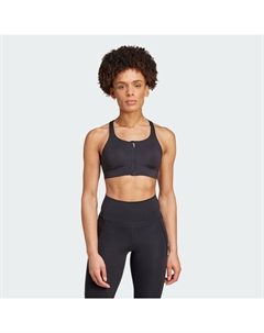 Спортивный бюстгальтер TLRD Impact Luxe High Support Zip Bra, черный Adidas