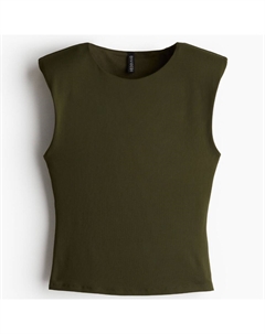 Топ Tank With Shoulder Pads, темно-зеленый H&m