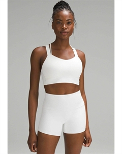 Like a Cloud Longline D/DD, спортивный бюстгальтер с легкой поддержкой, белый Lululemon