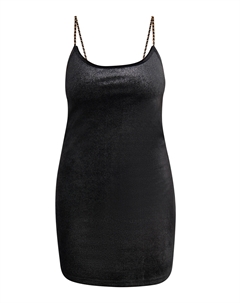 Платье Glitzerndes Mini Samt, черный Faina