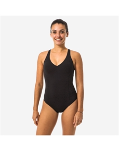 MAILLOT 100 Женский цельный купальник - Жемчужно-черный Nabaiji