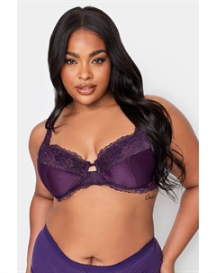 Кружевной бюстгальтер на косточках, фиолетовый Yours