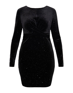 Платье Glitzerndes Samt, черный Faina