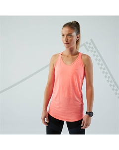 Женская бесшовная майка для бега Run 500 Comfort - коралловый Kiprun