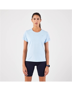 Женская дышащая футболка для бега Run 500 Dry - небесно-голубая Kiprun