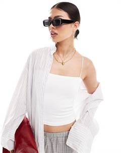 Белый длинный бесшовный топ-бандо в стиле 90-х DESIGN Asos