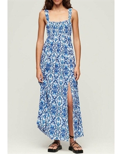Длинное платье TIE BACK, синий Superdry