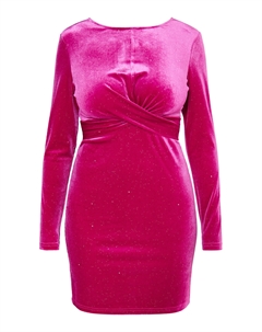 Платье Glitzerndes Samt, розовый Faina