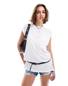 Белая майка без рукавов DESIGN Asos