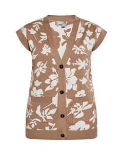 Вязаный кардиган Knitted Vest, коричневый Usha