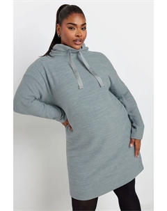 Мягкое на ощупь платье с капюшоном, синий Yours curve