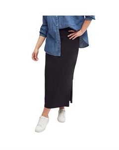 Женская трикотажная длинная юбка больших размеров, черный Ellos