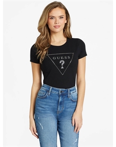 Треугольная футболка Carlee, черный Guess factory