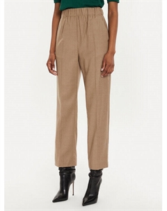 Тканевые брюки стандартного кроя Weekend Max Mara, бежевый Weekend max mara