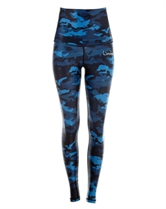 Леггинсы "HWL102-Military", стабилизирующий пояс с эффектом контроля живота, синий Winshape