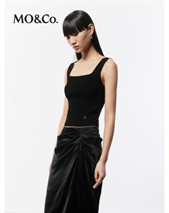 Вязаный жилет с квадратным вырезом, зеленый Moco