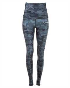 Леггинсы "HWL102-Military", стабилизирующий пояс с эффектом контроля живота, серый Winshape