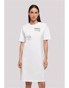 Платье-рубашка "счастье", принт, белый F4nt4stic