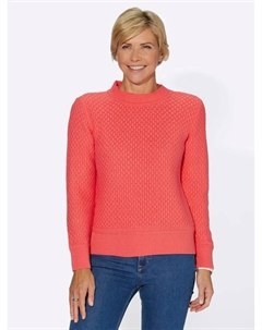 Свитер с воротником стойкой "Пуловер", коралловый Classic basics