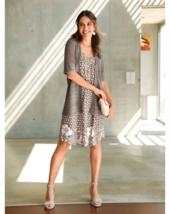 Классическое базовое платье из джерси "Jersey Dress", коричневый Classic basics