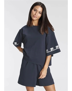 Пижама (комплект, 2 шт.) с деталями логотипа бренда контрастных цветов, цвет морской волны Fila