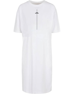 Платье-рубашка "Женское женское платье-футболка с разрезом Think Different " (1 шт.), белый Merchcode