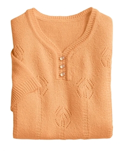 Свитер с V-образным вырезом "Пуловер", цвет Apricot Classic basics