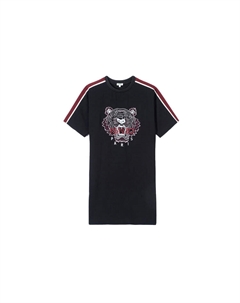 Платье женское с короткими рукавами, черный / красный Kenzo