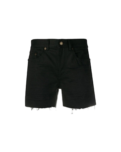 Шорты джинсовые на пуговице, черный Saint laurent